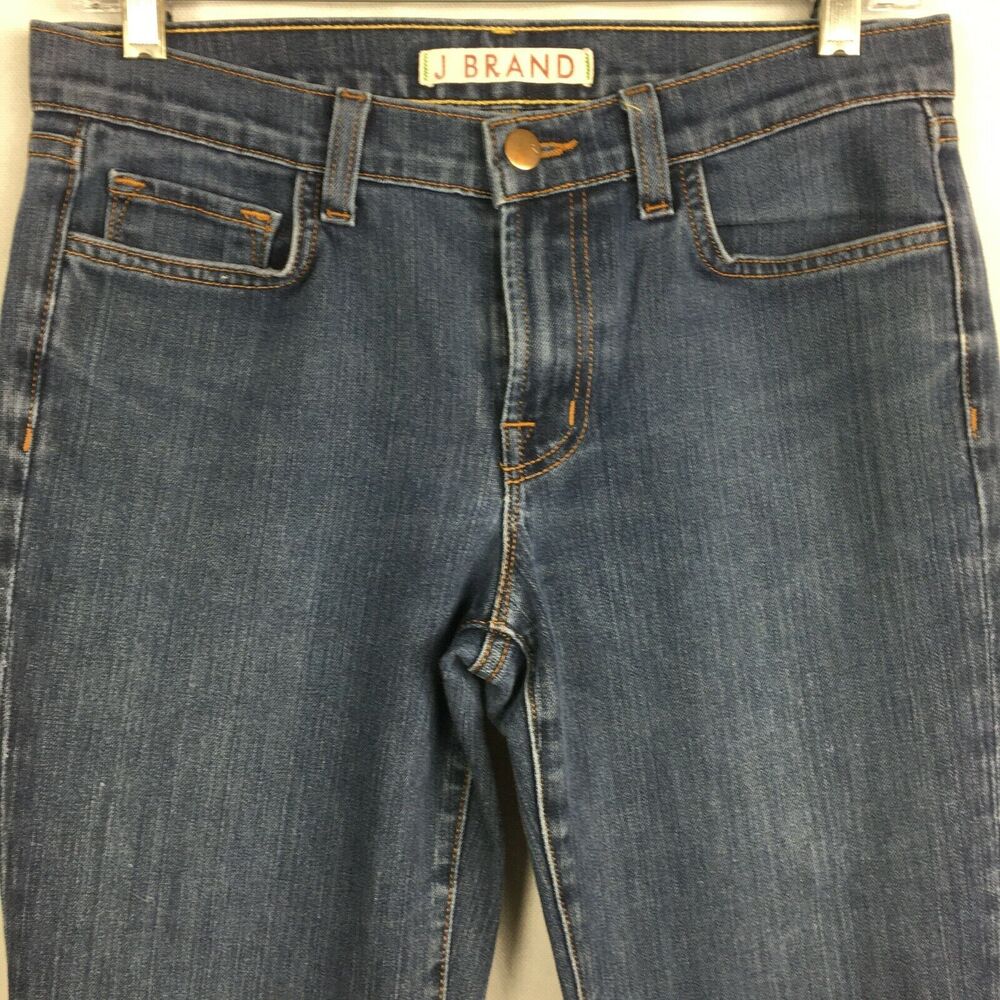 J Brand Jeans Womens Sz 27 Medium‎ Wash Boot Cut Denim Stretch Pockets US Made - Picture 3 of 10